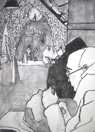 Chelsea Market, January (sold);
Willow Charcoal/Paper, 2014;
24 x 18 in. Chelsea Market, January (sold);
Willow Charcoal/Paper, 2014;
24 x 18 in.